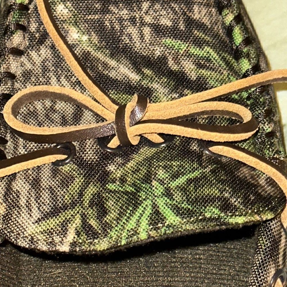 Puritan Ladies Size S (7-8) Green Camo Slip-On Flats Comfort Footwear - Picture 9 of 9